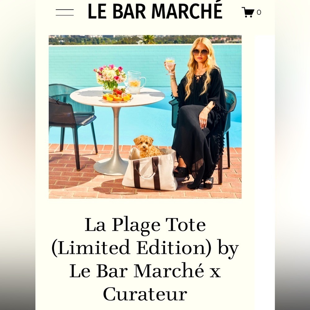 LE BAR MARCHE X La PlageTote LImited Edition Curateur SOLD OUT style - Picture 2 of 3